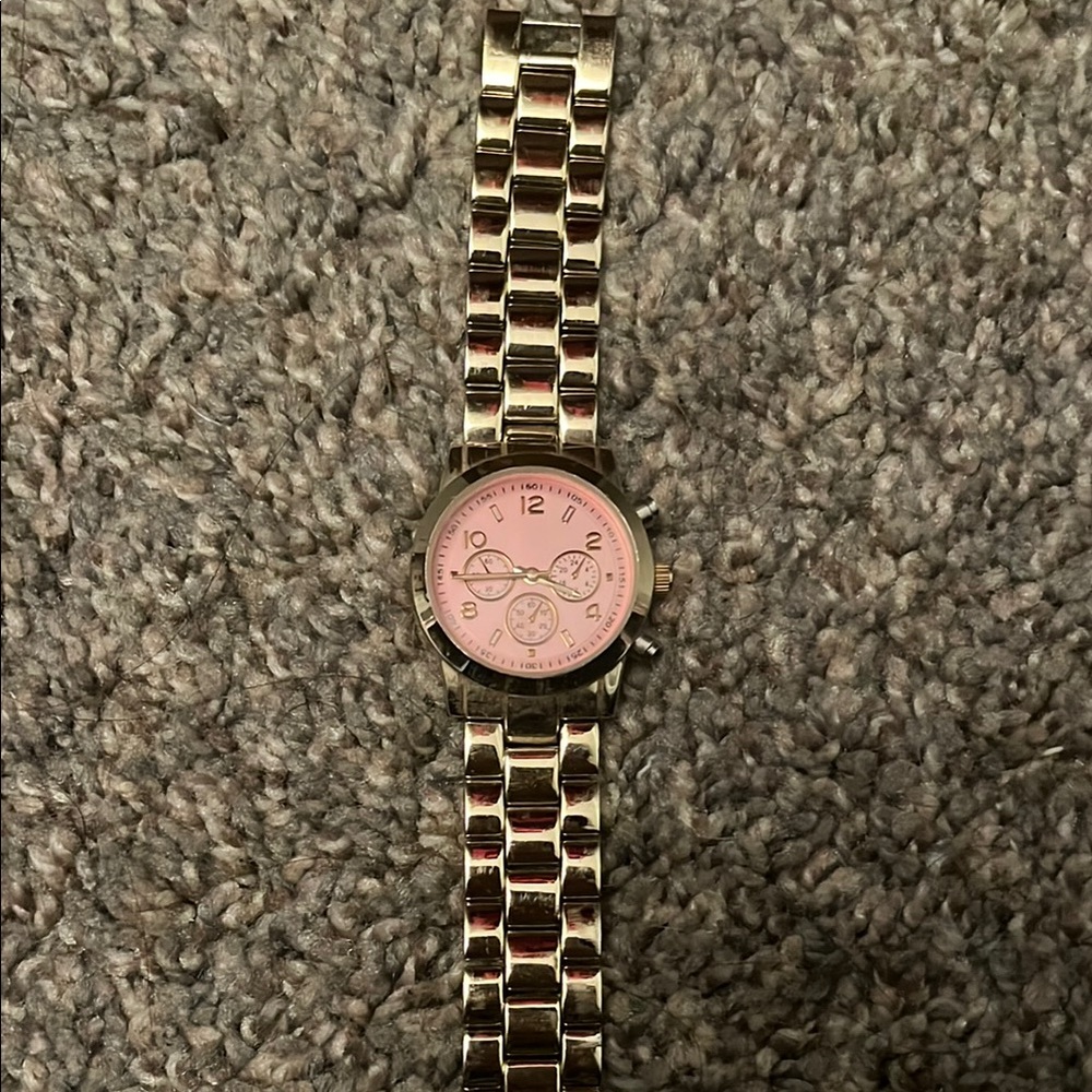 Gold and Pink Watch